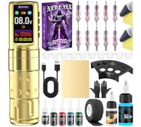 NEDPAIN Wireless Tattoo Machine Pen Kit, Adjustable Stroke, 1.47 in, 2400mAh, Dotting and Memory Function, Complete Tattoo Machine Pen Set, Professional Tattoo Equipment for Beginners and Artists