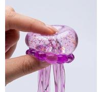 Nee Doh Glitter Jellyfish Sensory Fidget, Squishy Tactile Squeeze Ball Kids Focus, Soft TPR Animal with Tentacles, Calming Tool for Autism ADHD Relief Travel Anxiety NeeDoh