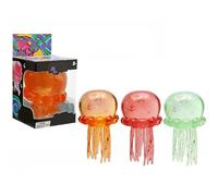 Nee Doh Glitter Jellyfish Squishy Gift, Fun Sensory Fidget Squeeze Toy Kids, Soft TPR Animal with Tentacles, Cute Party Favour Stocking Filler Travel Portable School NeeDoh