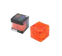 Nee Doh Squishy Orange Squeeze Cube, Solid Ice Cube Stress Balls, Relaxing Needoh Squishy Fidget, Sensory Moldable Toy for Focus and Calm
