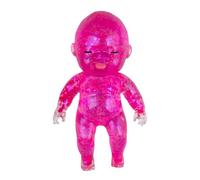 Nee doh Ugly Doll Squishy,10Cm Squishy Squeeze Toys,Glitter Squishy Ugly Doll Squeeze Toy ,Portable Decompression Sensory Toy, Anxiety Relief Fidget Toy For Adults (Hot Pink)