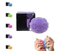 NEE Dooh Fuzz Ball Squishy Toy - Doh Ultra Soft Fidget Stress Ball, Squishy Moldable Slow Rise Relaxing Sensory Fidget Stress, Squeeze Dough Balls for Anxiety Relief (Purple) (4#Purple)