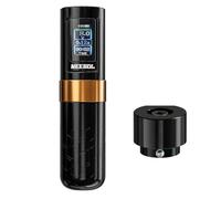 NEEBOL Wireless Tattoo Gun Rotary Tattoo Machine LED Display Screen 8 Hour Battery Life Extra Battery High-end Tattoo Pen Equipment Supply Permanent Tattoo Art Makeup Gift (Black)