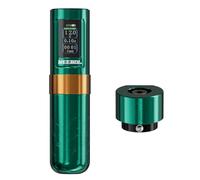 NEEBOL Wireless Tattoo Gun Rotary Tattoo Machine LED Display Screen High-end Tattoo Pen Equipment Supply 8 Hour Battery Life Extra Battery Permanent Tattoo Art Makeup Gift (Green)