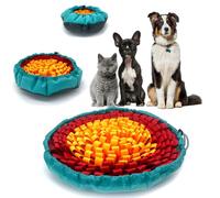 NEECONG Dog Snuffle-Mat Slow-Feeder-Bowl - Simulating Grassland for Boredom, Encourages Natural Foraging Skills for Pet, Treat Indoor Outdoor Stress Relief（Tricolor）
