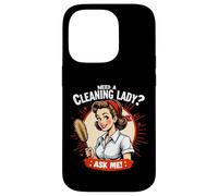 Need A Cleaning Lady Ask Me Funny Housekeeping Retro Woman Case for iPhone 14 Pro