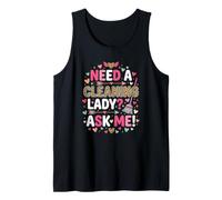 Need A Cleaning Lady Ask Me Leopard Cleaning Lady Tank Top