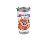Need A Hug Cute Baby Monkey Animal Meme Viral Internet Stainless Steel Insulated Tumbler