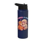 Need A Hug Cute Baby Monkey Animal Meme Viral Internet Stainless Steel Insulated Water Bottle