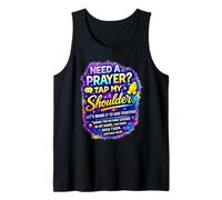 Need A Prayer Tap My Shoulder Christian Faith Graphic Tank Top