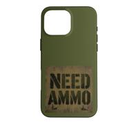 Need Ammo Military Graffiti Army Stencil Bullets Design Case for iPhone 16 Pro Max