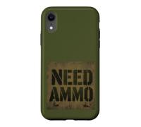 Need Ammo Military Graffiti Army Stencil Bullets Design Case for iPhone XR