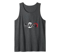 Need for Speed Cars Racing Speedometer Graphic Tank Top, Men, Dark Heather Grey, Medium