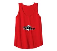 Need for Speed Cars Racing Speedometer Graphic Tank Top, Women, Red, Large