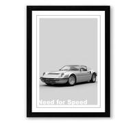 Need for Speed Retro Framed Wall Art Print A1 (84.1×59.4cm) Black, Wall Decor for Living Room, Bedroom, Office & Home, Ready to Hang, Art Gift