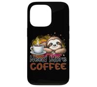 Need More Coffee Cute Sloth Morning Caffeine Case for iPhone 13 Pro