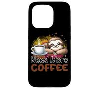 Need More Coffee Cute Sloth Morning Caffeine Case for iPhone 15 Pro