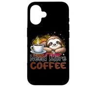 Need More Coffee Cute Sloth Morning Caffeine Case for iPhone 16