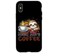 Need More Coffee Cute Sloth Morning Caffeine Case for iPhone X/XS