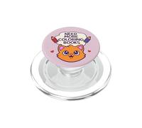 Need More Coloring Books Cute Cat & Colored Pencil Design PopSockets PopGrip for MagSafe