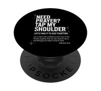 Need Prayer Tap My Shoulder Bible Verse Christian On Back PopSockets Adhesive PopGrip