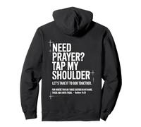 Need Prayer Tap My Shoulder Bible Verse Christian On Back Pullover Hoodie