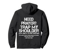 Need Prayer Tap My Shoulder Bible Verse Christian Saying Pullover Hoodie