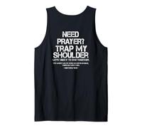 Need Prayer Tap My Shoulder Bible Verse Christian Saying Tank Top
