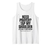 Need Prayer Tap My Shoulder Christian Bible Verse God Tank Top