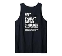 Need Prayer Tap My Shoulder Let's Take It to God Together Tank Top