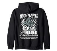 Need Prayer Tap My Shoulder Let's Take It To God Together Zip Hoodie