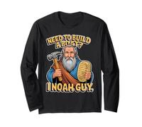 Need To Build A Boat I Noah Guy Biblical Humor Pun Long Sleeve T-Shirt
