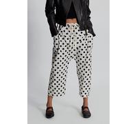Need You Now Printed Cotton-Poplin Harem Pants at Free People in Ivory Combo, Size: Medium - female