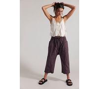 Need You Now Solid Cotton-Poplin Harem Pants at Free People in Rural Ground, Size: Large - female