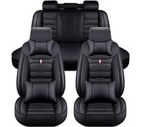 NEEDBUY Car Seat Covers for BMW 330e 2021-2022 5-Seat Leather Front Rear Seat Protectors Seat Covers Accessories,Black-Luxurious_Set