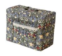 Needle and Thread Kit Floral Quilted Sewing Machine Cover with Pocket and Protective Layer Built-in Compartments Polyester Storage for Home Craft Room (Dark Purple, A)