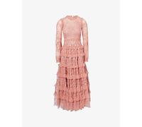 Needle And Thread Womens Needle And Thread Blossom Lace Tiered Tulle Gown Misty Rose 10