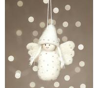 Mini Creative Kit - Make Your Own Hanging Angel Christmas Tree Decoration White