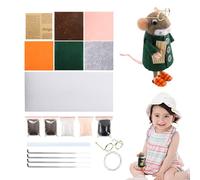 Needle Felting Kit Animals, Felt Craft Animal Set, Beginner Mice Making Kit with Tools, Colorful Wool, Instructions, Creative Art Supplies for Adults, Handmade Crafting Hobby