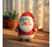 Needle Felting Kit,Christmas Santa Claus Rabbit Bear Gingerbread Needle Felting Kit for Beginners,Finished Xmas Ornaments Supplies for Christmas Festival Crafts,Unique Gifts for Friends Family (A)