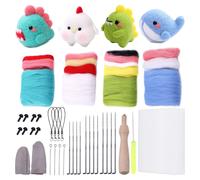 Needle Felting Kit,Complete Tools, Kit with Needles,Instructions, Foam Mat
