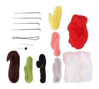 Needle Felting Kit Cute DIY Cat Doll Toys Material Set English Manual Ease Work Study Relationship Increase Kids Parents Gifts Birthday Christmas Mother's Day Complete Tools DIY