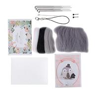 Needle Felting Kit, Needle Felting Kit for Beginners Wool Supplies Cute Animal Plush Doll DIY Making Material (111# Energy Office Workers)