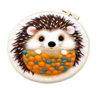Needle Felting Kits - Christmas Tree Hedgehog Felting Kit,Felting Supplies Christmas Handmade Kit, Needle Felt Set with Picture Frame, Foam Pad and Felt Cloth for Friends Family