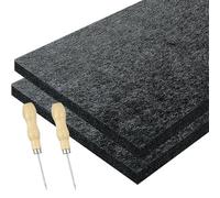 Needle Felting Pad Natural Wool Felting Mat with 2 Felting Needle 11.8 x 7.8inch Felting Kit Needle Felting Supplies for Beginner Professional DIY 2Pcs