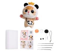 Needle Felting Starter Kit Panda Cat Animals Needle Felting Set DIY Wool Felt Materials Set with Felting Tool and Instruction for Needle Felting Craft Project and DIY Handmade