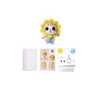 Needle Felting Starter Kit Yellow Cat Wool Animals Diy Set