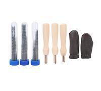 Needle Felting Tools, Wood Handle Wool Felt Stitch Punch Tool Finger Cots