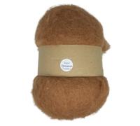Needle Felting Wool 100g - Carded Batt for Needle & Wet Felting, Core & Finish - Maori DHG - Cinnamon