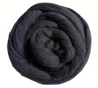 Needle Felting Wool Needle Felting Blended Roving 100g Wool Hand Dyed Mixed Natural(Black)